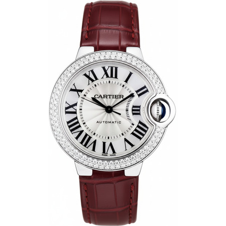 Cartier Ballon Bleu 33mm WE902037 18K White Gold Unisex Watch