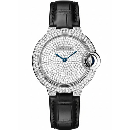 Cartier Ballon Bleu 33mm WE902047 18K White Gold Women's Watch
