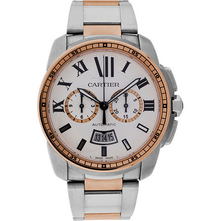 Cartier Calibre Chronograph 42mm W7100042 18K Rose Gold/Stainless Steel Men's Watch