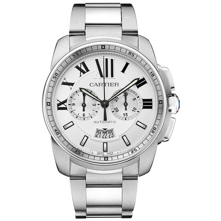 Cartier Calibre Chronograph 42mm W7100045 Stainless Steel Men's Watch