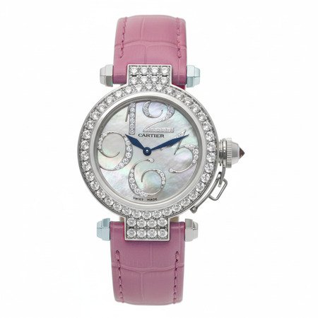 Cartier Pasha 32mm WJ123221 18K White Gold Women's Watch