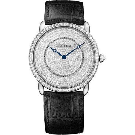 Cartier Ronde Louis 36mm WR007007 18K White Gold Unisex Watch