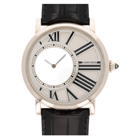 Cartier Rotonde Mystery 42mm W1556224 18K White Gold Men's Watch