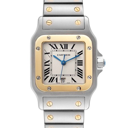 cartier-santos-galbee-29mm-1566-18k-yellow-goldstainless-steel-womens-watch