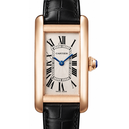 Cartier Tank Américaine 19x34.8mm W2607456 18K Rose Gold Unisex Watch