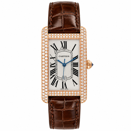 Cartier Tank Américaine 26x45mm WB704851 18K Rose Gold Women's Watch