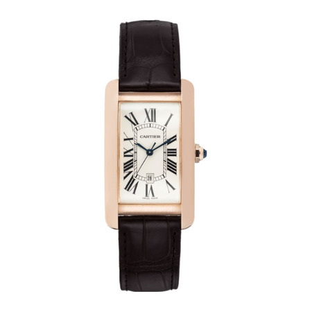 Cartier Tank Americane 26x44mm W2609156 18K Rose Gold Men's Watch