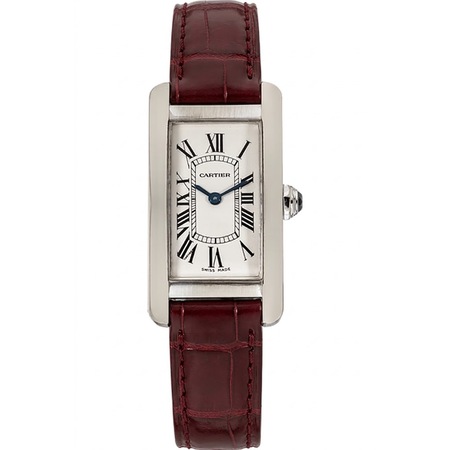 Cartier Tank Americane 28mmx19mm W2601956 18K White Gold Women's Watch