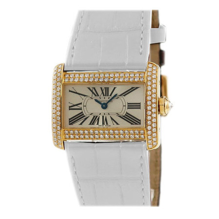 Cartier Tank Divan 31x25mm WA301036 18K Yellow Gold Women's Watch