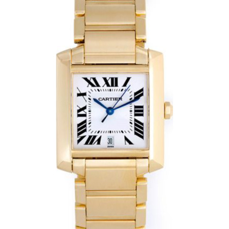 Cartier Tank Française 28mmx32mm W50001R2 18K Yellow Gold Unisex Watch Cartier Tank Française 28mmx32mm W50001R2 18K Yellow Gold Unisex Watch