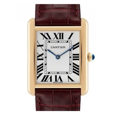 Cartier Tank Solo 35x27mm W1018855 18K Yellow Gold Women's Watch