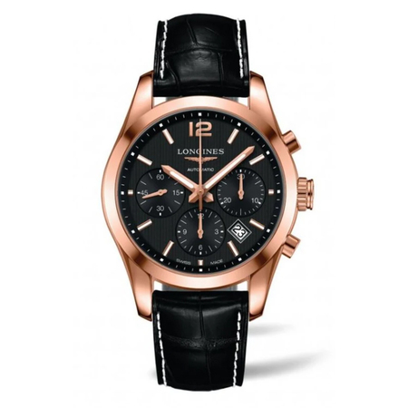 Longines Conquest Classic 41mm L2.786.8.56.3 18K Rose Gold Men's Watch