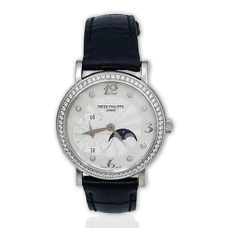 Patek Philippe Moon Phase 30mm 4958G-001 18K White Gold Women's Watch