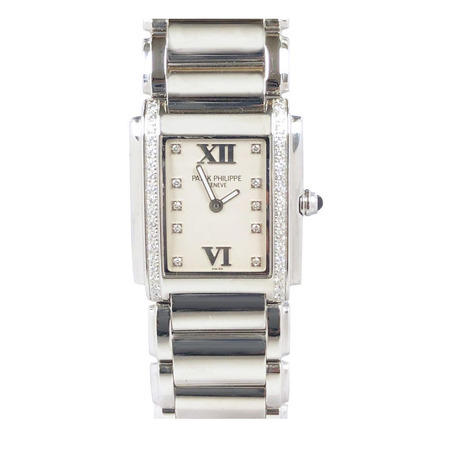 Patek Philippe  Tiffany Twenty-4 25.5mm 4910/10A-011 18K White Gold Women's Watch