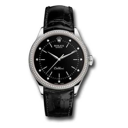 Rolex Cellini 39mm 50609 18K White Gold Men's Watch