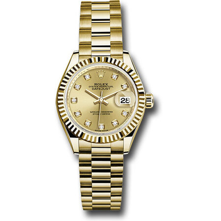 Rolex Datejust 28mm 279178 18K Yellow Gold Women's Watch