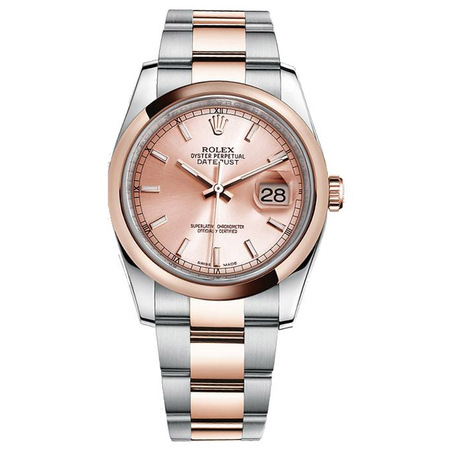 Rolex Datejust 36mm 116201 18K Rose Gold/Stainless Steel Unisex Watch