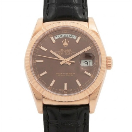 Rolex Day-Date 40mm 118135 18K Rose Gold Men's Watch