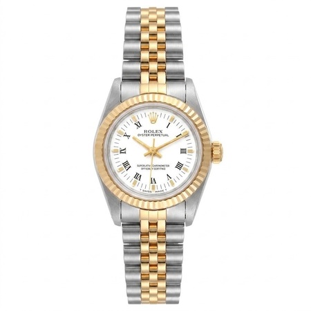 Rolex Oyster Perpatual 24mm 67193 18K Yellow Gold/Stainless Steel Women's Watch