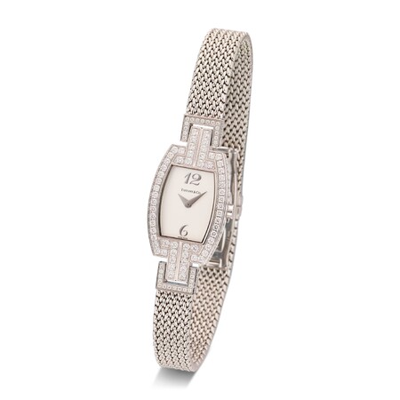 Tiffany & Co Tonneau 18.5x27mm  18K White Gold Women's Watch