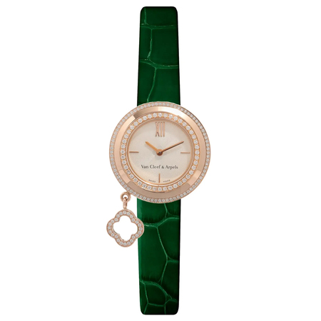 Van Cleef & Arpels Charms 32mm VCARO8NR00 18K Rose Gold Women's Watch